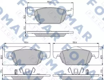FOMAR FRICTION fo897381 -  Комплект тормозных колодок, дисковый тормоз